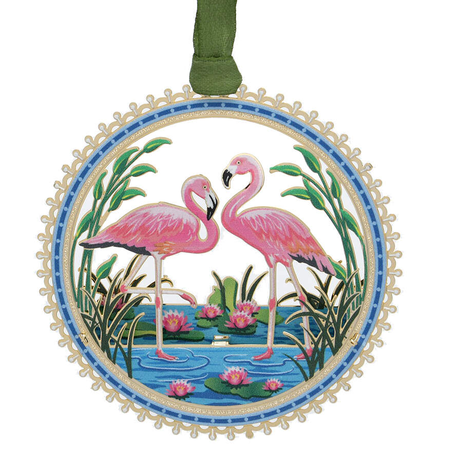 Coastal Ornaments Pink Flamingo Scape - Boxed by Beacon Design-1