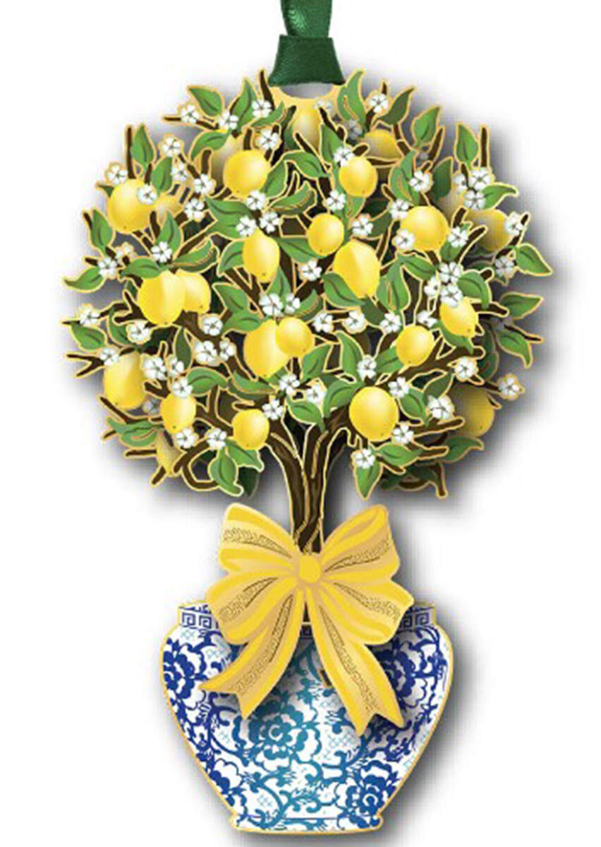 Nature Ornaments Lemon Tree Topiary - No Box by Beacon Design-1
