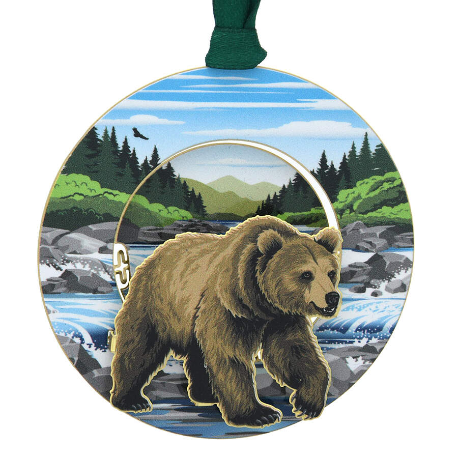 Nature Ornaments Grizzly Bear - No Box by Beacon Design-1