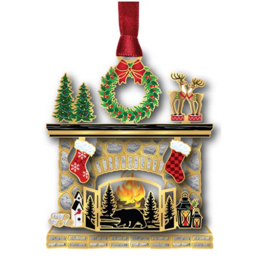 Christmas Ornaments Woodland Fireplace - No Box by Beacon Design-1