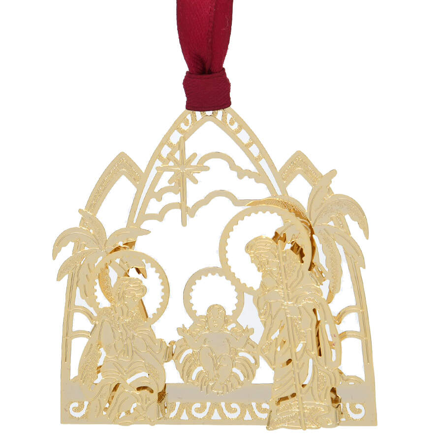 Gold Ornaments Nativity - No Box by Beacon Design-1