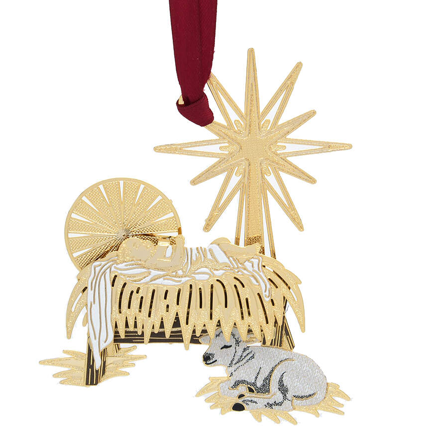 Gold Ornaments Timeless Manger - Boxed by Beacon Design-1