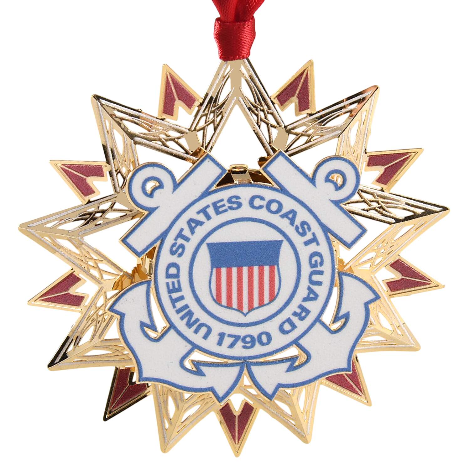 Military Ornaments U.S. Coast Guard Star - Boxed by Beacon Design-1