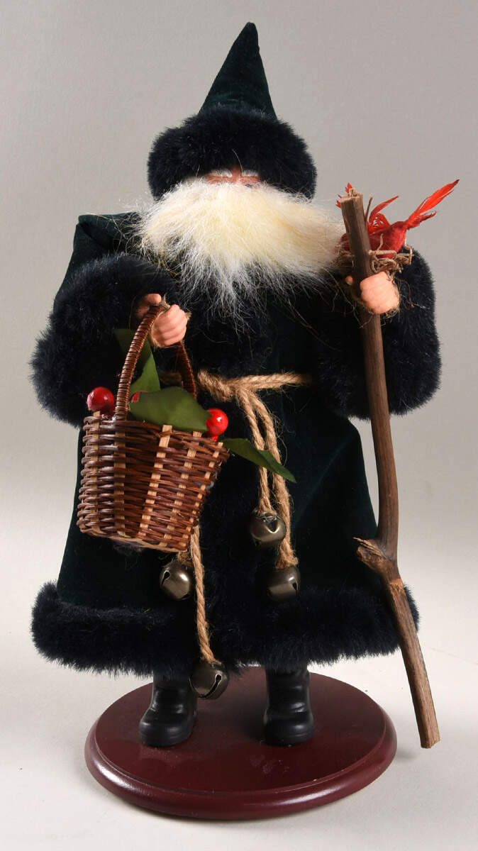 Santas Dark Coat Green Santa-Small - No Box by Bronson Collectibles-1