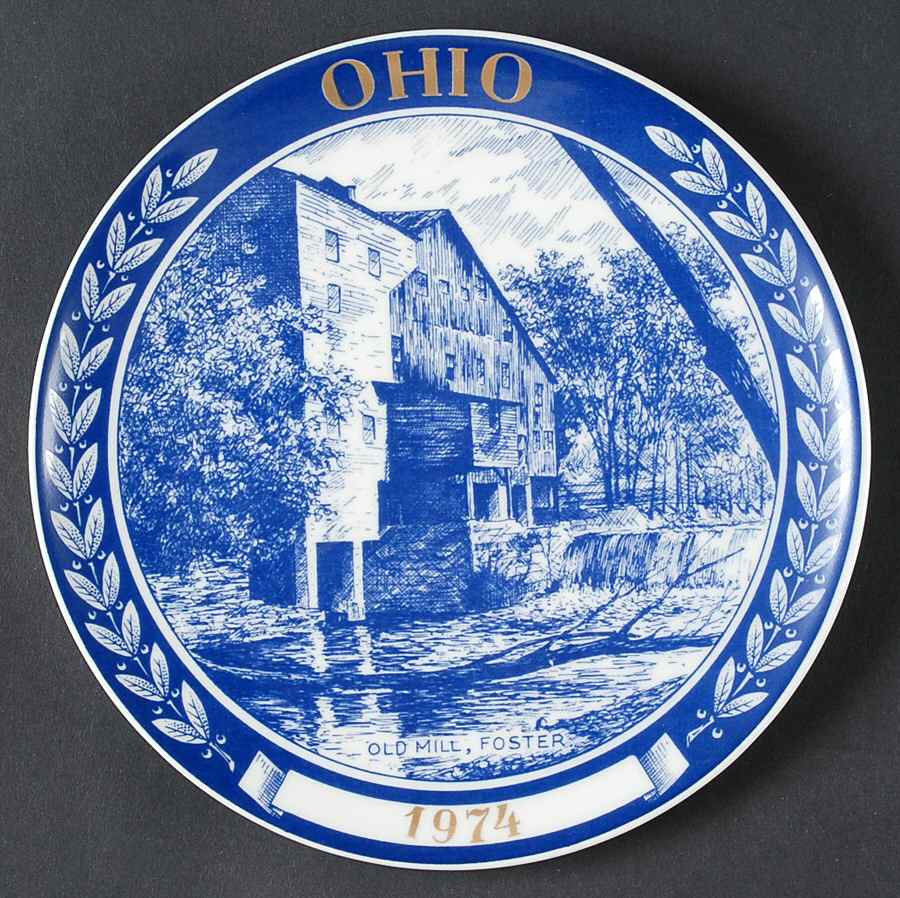 Ohio Annual Plates Old Mill Foster - Boxed by Chateau-1