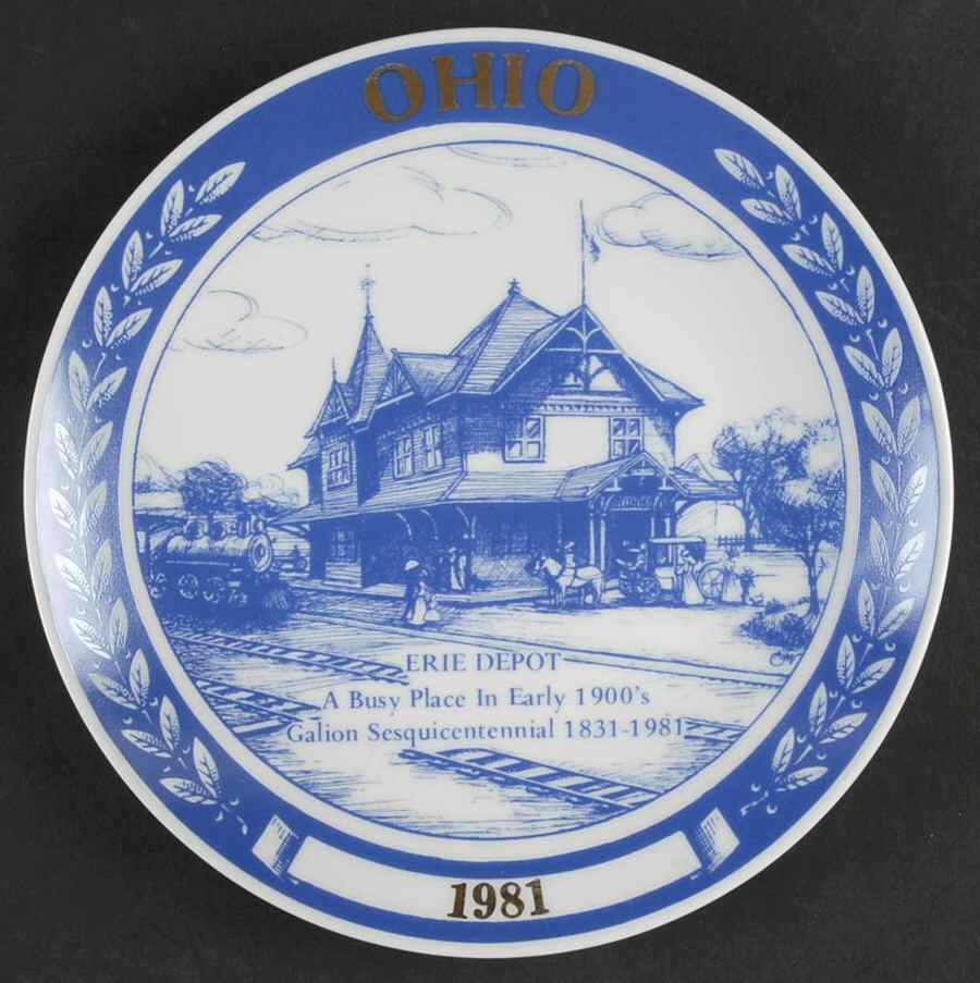 Ohio Annual Plates Erie Depot - Boxed by Chateau-1