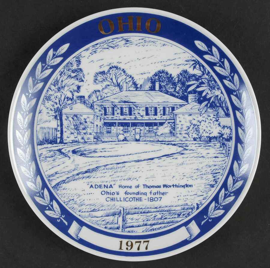 Ohio Annual Plates Adena-Home Of Thomas Worthington - No Box by Chateau-1