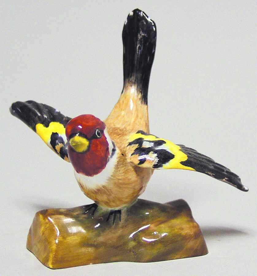 Bird Figurines Large Goldfinch - No Box by Crown Staffordshire-1