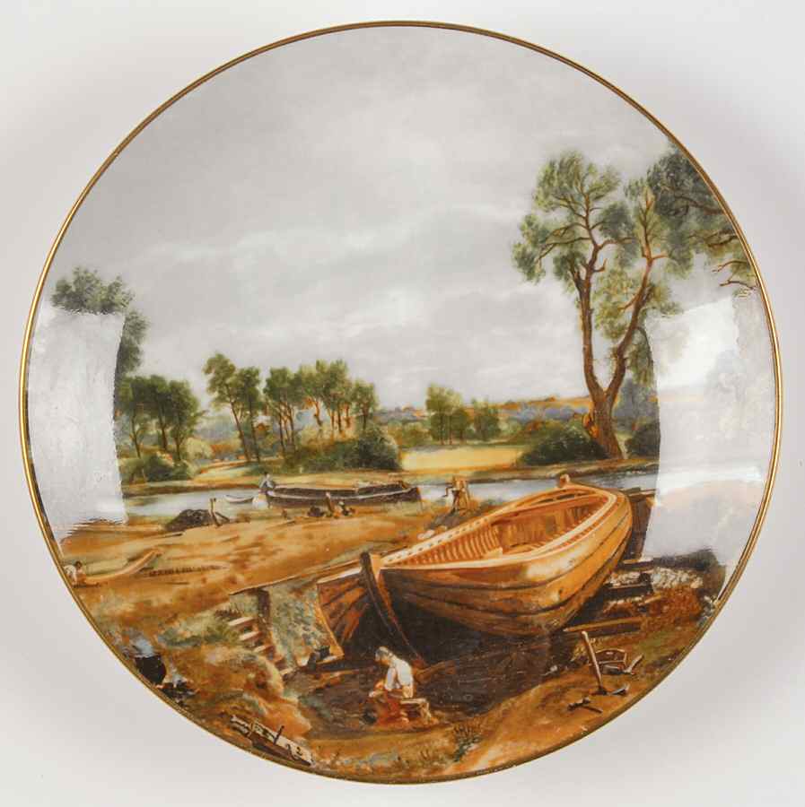 Constable Country Boat Building Near Flatford Mill - No Box by Crown Staffordshire-1