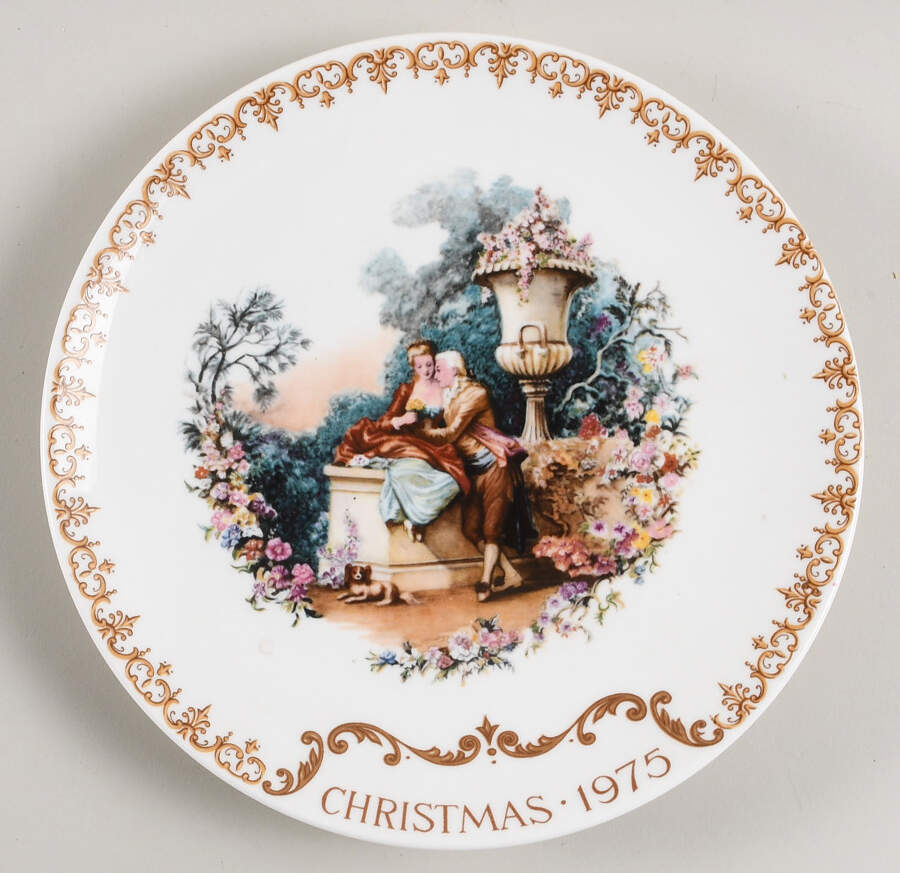 Christmas Plate Romance - Boxed by Crown Staffordshire-1