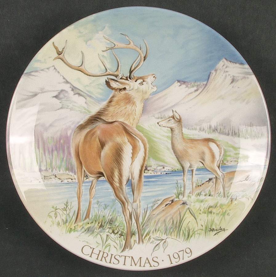 Christmas Plate Monarch Of The Glen - No Box by Crown Staffordshire-1