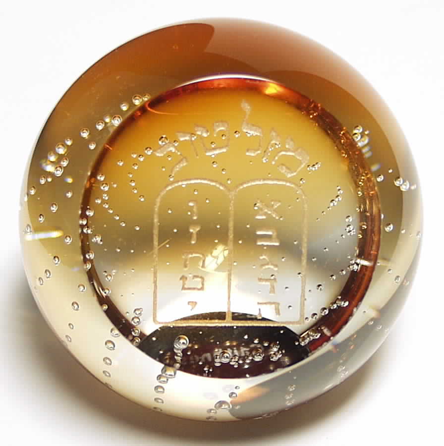 Caithness Paperweight Tablets Gold - Boxed by Caithness-1