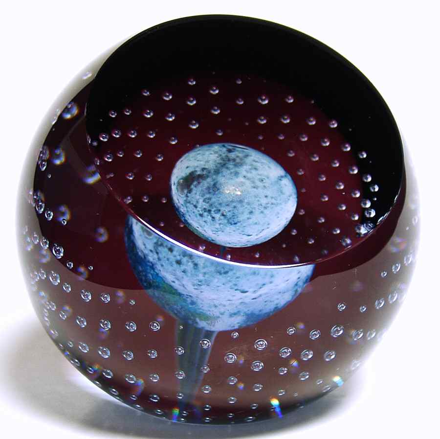 Caithness Paperweight Planet Earth-Space Inspired - With Box by Caithness-1