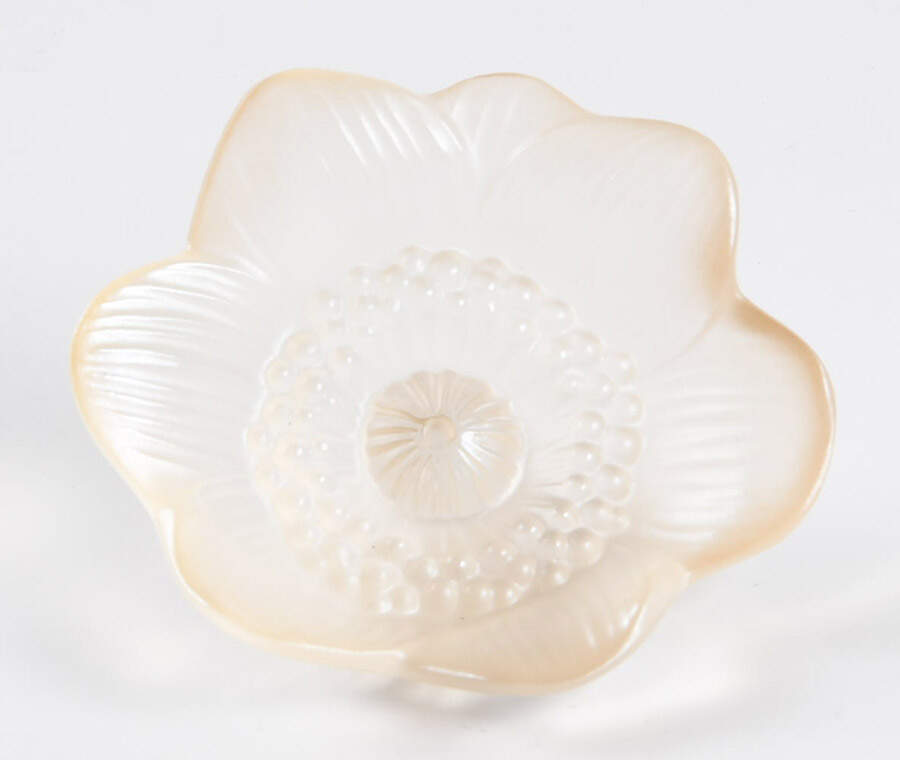 Lalique Figurines & Paperweights Anemone  Small - Gold Luster - No Box by Lalique-1