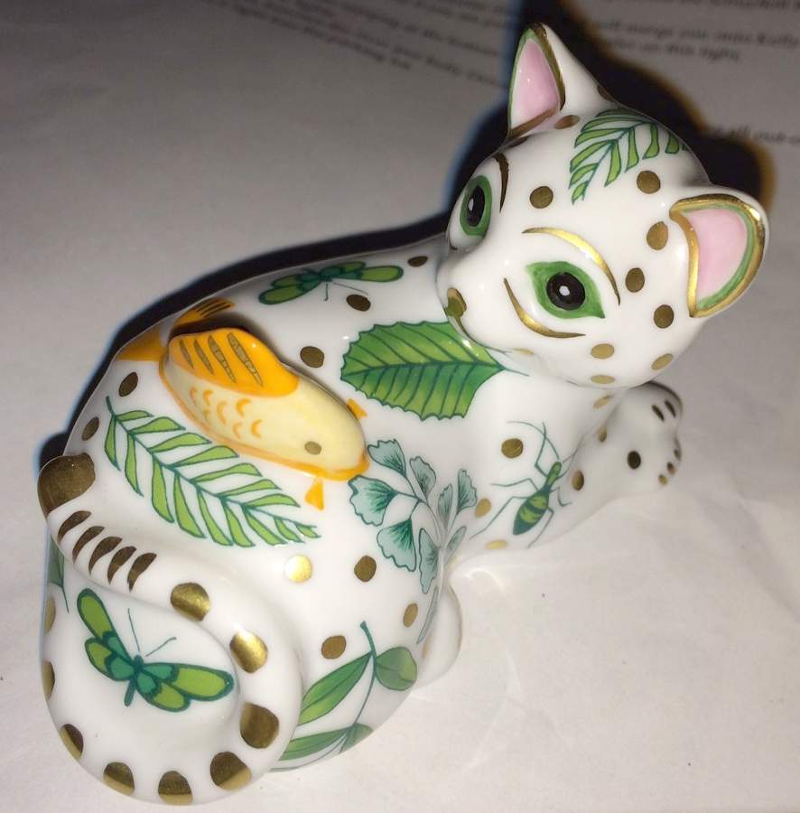 Lynn Chase Figurines & Giftware Cat-Ferns&Fish - No Box by Lynn Chase-1