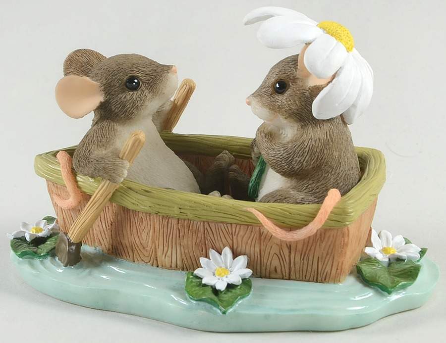 Charming Tails Row Boat Romance - With Box Bx351 by Charming Tails-1