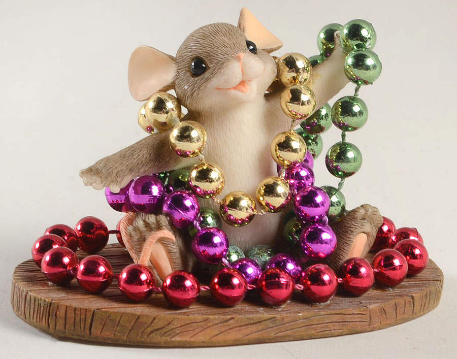 Charming Tails Mardi Gras Mouse - No Box by Charming Tails-1