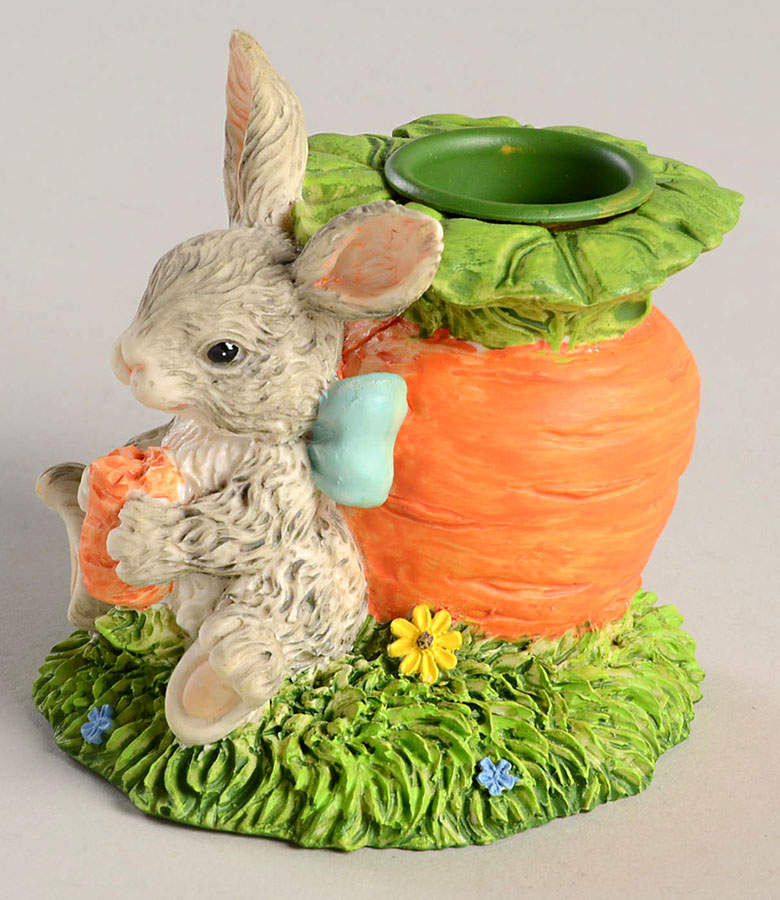 Charming Tails Rabbit With Carrot-Candleholder - With Box by Charming Tails-1