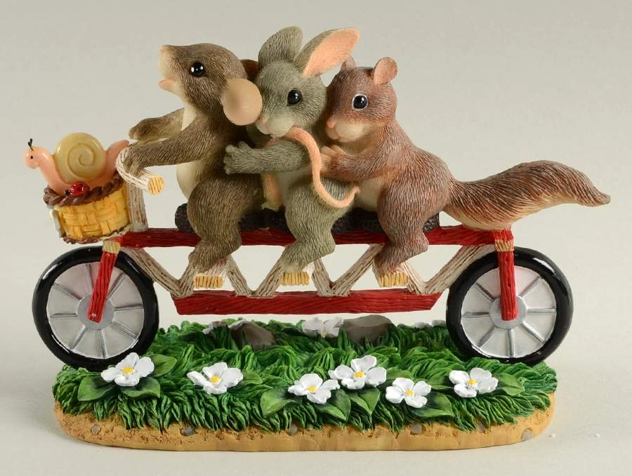 Charming Tails Bicycle Built For Friends - With Box Bx317 by Charming Tails-1
