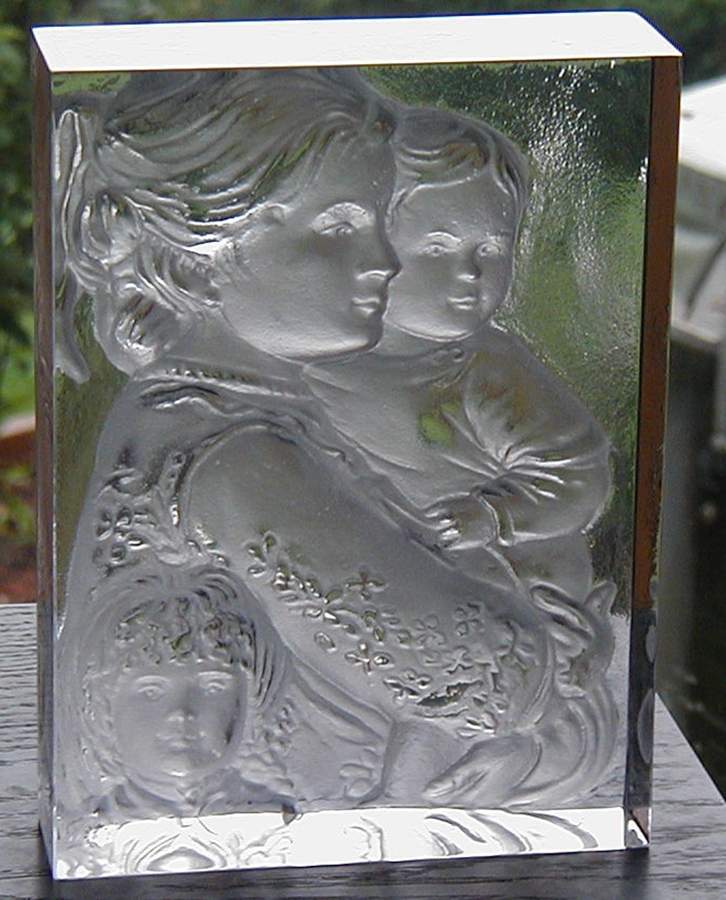 Cristal de Sevres Figurines Hibel-Donna & Children - Boxed by Cristal de Sevres-1