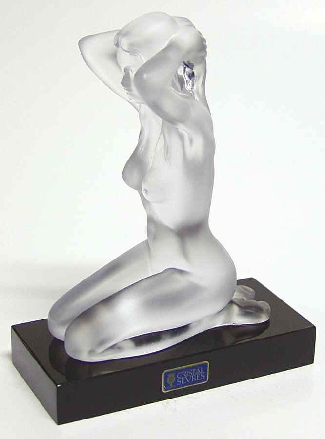Cristal de Sevres Figurines Ondine-Kneeling Nude - Boxed by Cristal de Sevres-1