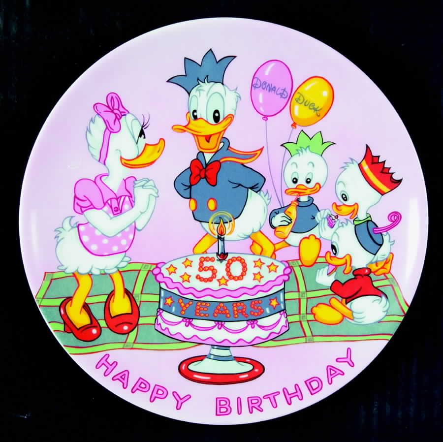 Disney Happy 50th Birthday Donald Duck - With Box by Crown Staffordshire-1