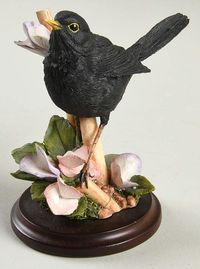 Country Artists Figurines Blackbird With Sweetpeas - Boxed by Country Artist-1