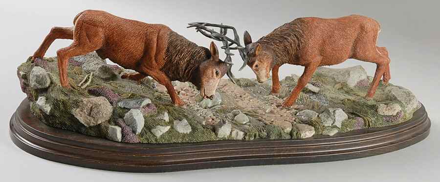 Country Artists Figurines The Challenge-Elk  - Boxed by Country Artist-1