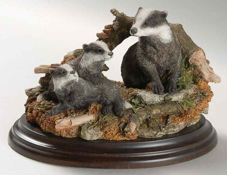 Country Artists Figurines Badger Family - No Box by Country Artist-1