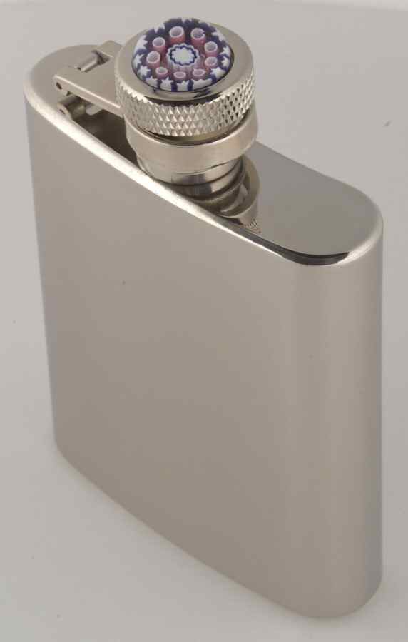 A Touch of Glass 3oz Hip Flask - No Box by Caithness-1