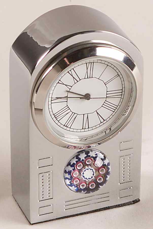 A Touch of Glass Clock - Boxed by Caithness-1