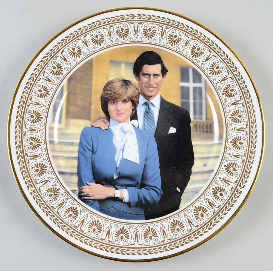 Crown Staffordshire Royalty Giftware Charles & Diana Wedding Plate - No Box by Crown Staffordshire-1