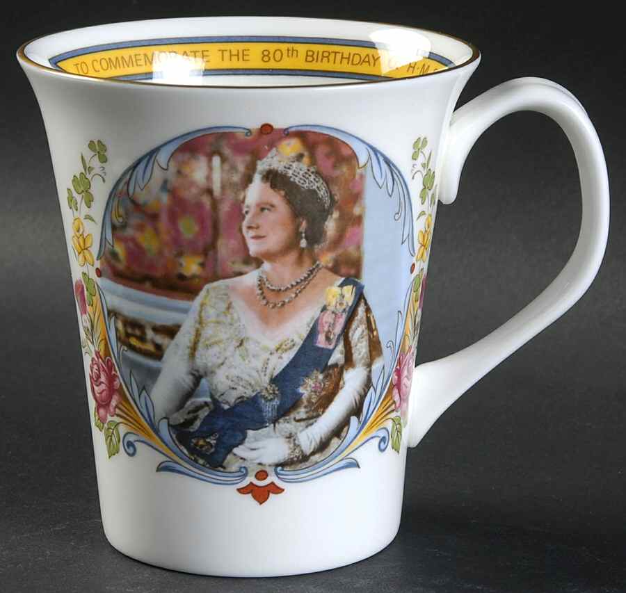 Crown Staffordshire Royalty Giftware Elizabeth Queen Mother 80th Birthday Mug - No Box by Crown Staffordshire-1