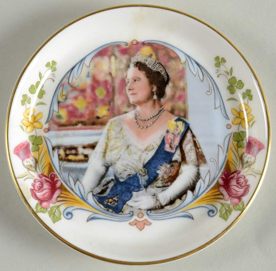 Crown Staffordshire Royalty Giftware Elizabeth Queen Mother 80th Birthday Coa - No Box by Crown Staffordshire-1