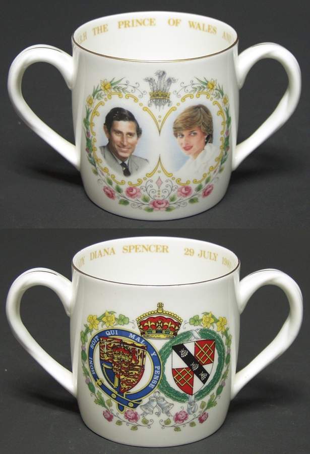 Crown Staffordshire Royalty Giftware Charles & Diana Wedding Loving Cup - No Box by Crown Staffordshire-1