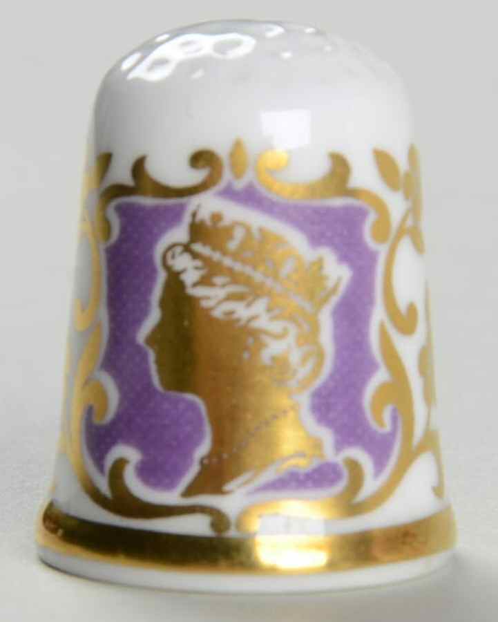 Caverswall Royalty Giftware Elizabeth Ii / Prince William Thimble - No Box by Caverswall-1
