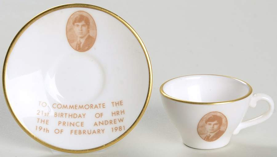 Caverswall Royalty Giftware Prince Andrew 21st Birthday-Cup/Sau Mini - No Box by Caverswall-1