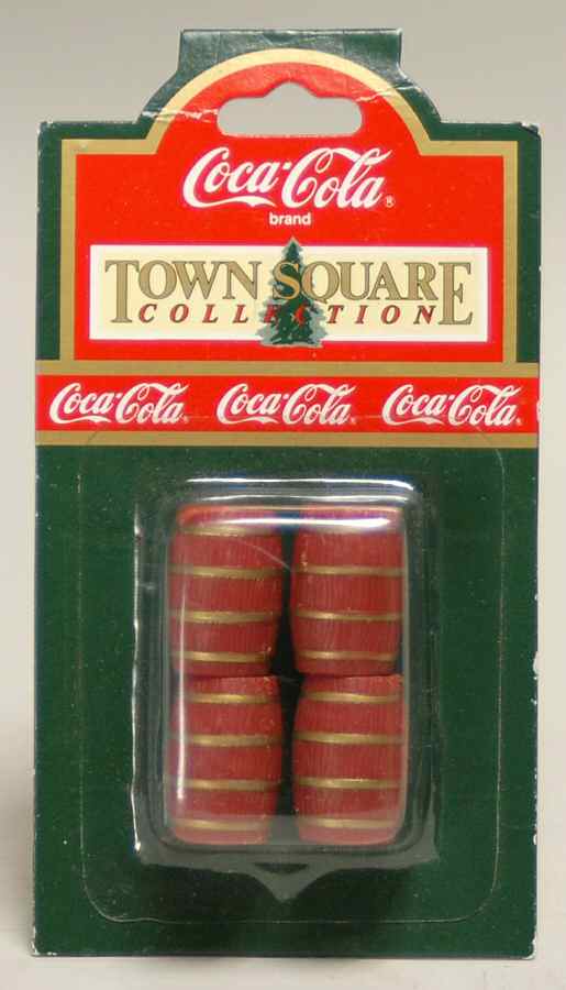 Coca-Cola Town Square Coca-Cola Red Barrels-Set Of 4 - No Box by Coca-Cola-1