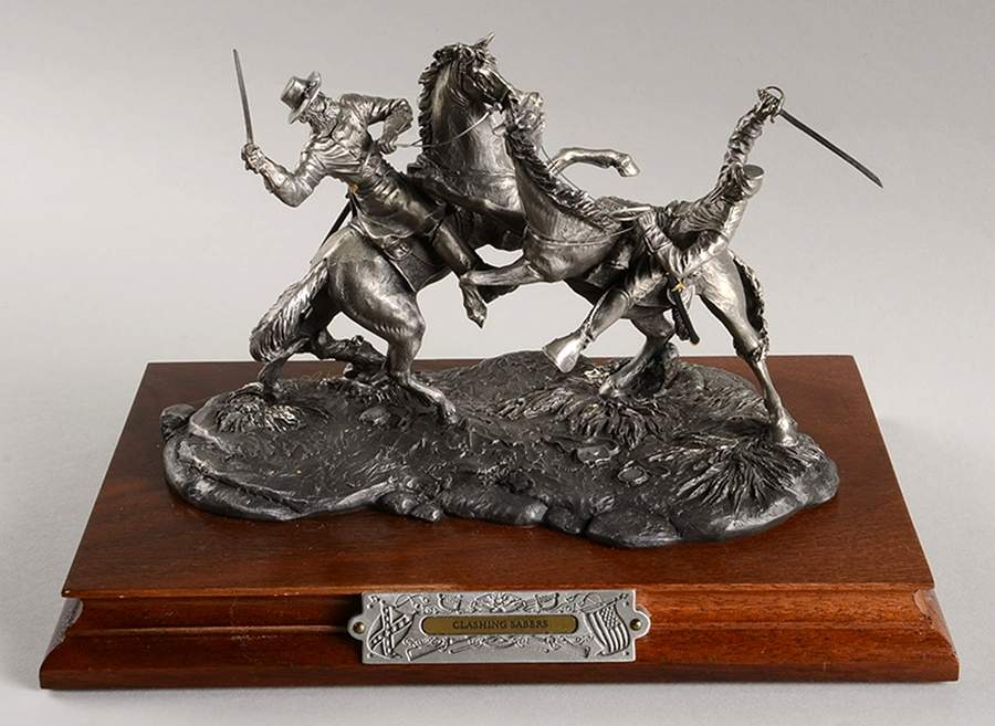 American Civil War Clashing Sabers - Boxed by Chilmark Pewter-1