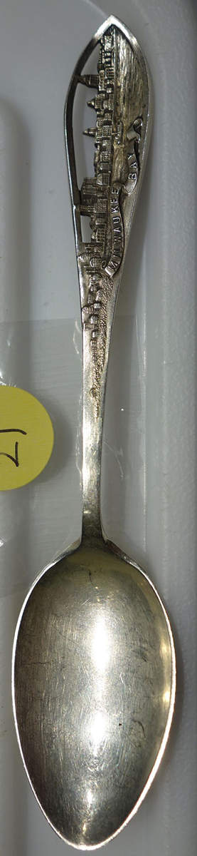 Sterling Souvenir Spoons Milwaukee Wisconsin - No Box by Chas M Robbins-1