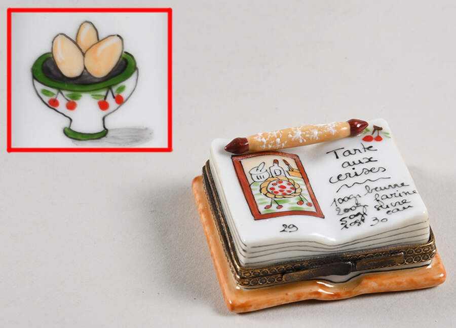 Chanille Limoges Boxes Cookbook With Rolling Pin - No Box by Chanille-1