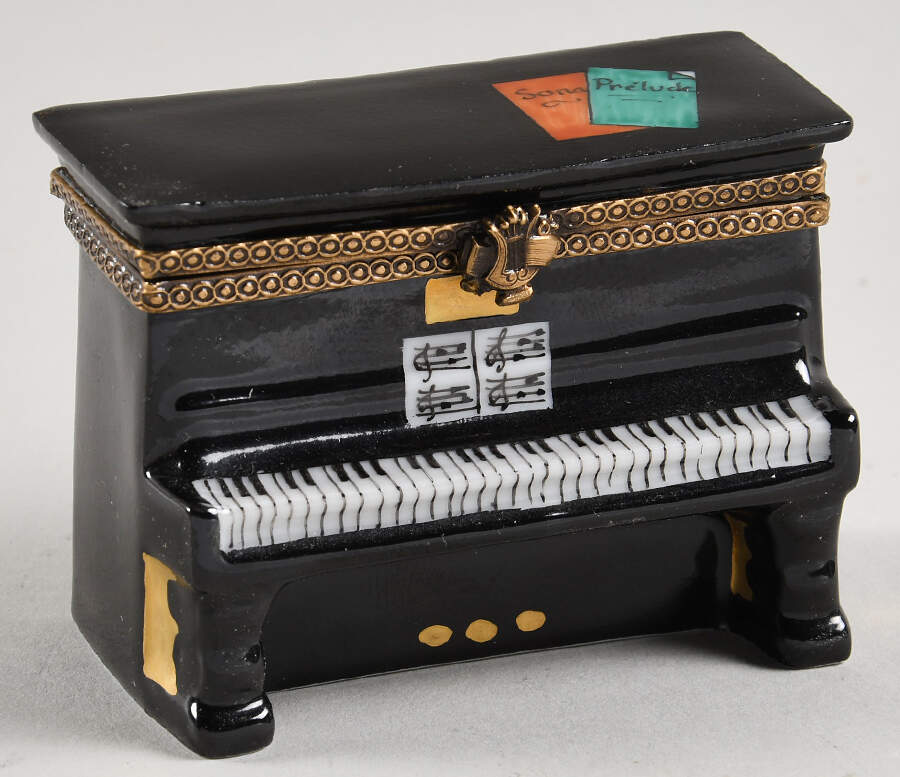Chanille Limoges Boxes Upright Piano - No Box by Chanille-1