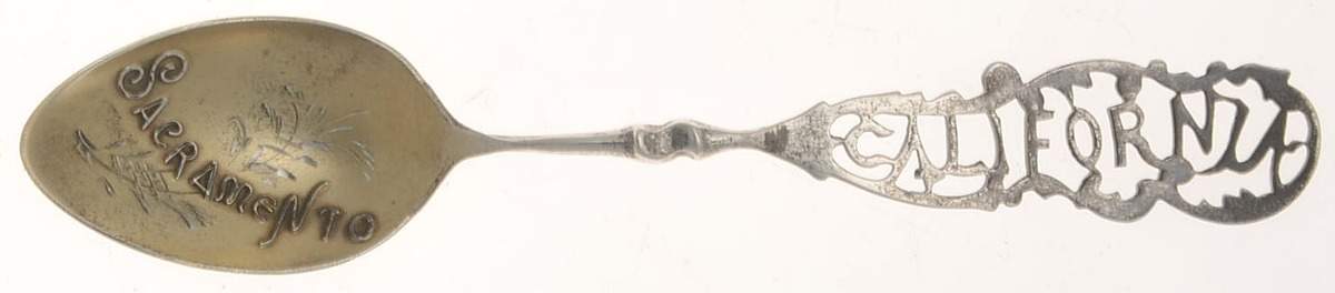 Sterling Souvenir Spoons Sacramento California-Pierced Handle - No Box by Campbell Metcalf-1