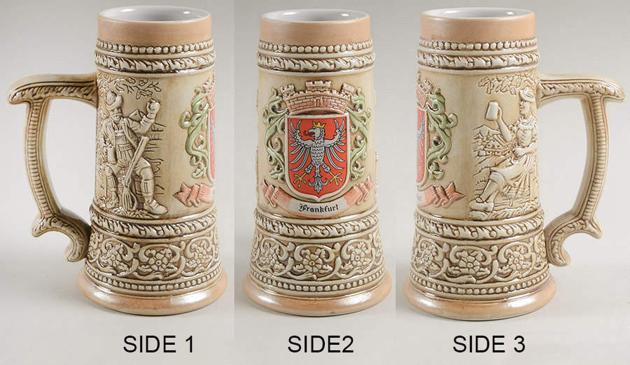 German City Crests Steins German Cities- Frankfurt - No Box by Ceramarte-1
