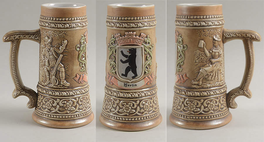 German City Crests Steins German Cities- Berlin - No Box by Ceramarte-1