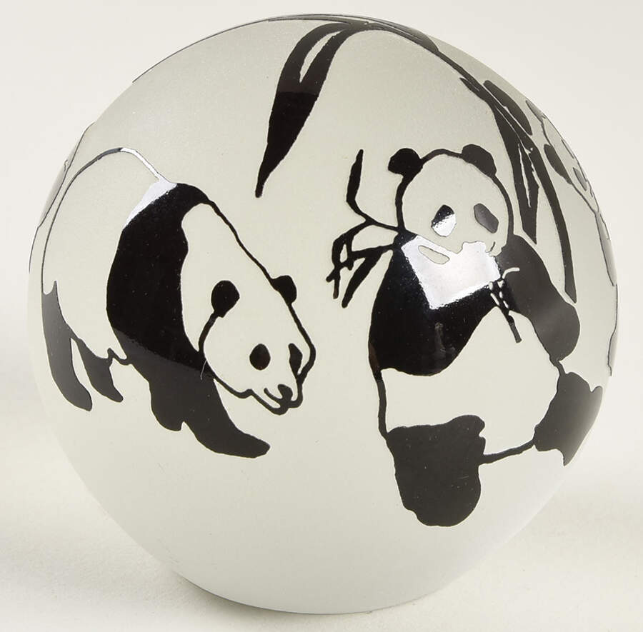 Paperweights Panda Bear - No Box by Correia Art Glass-1