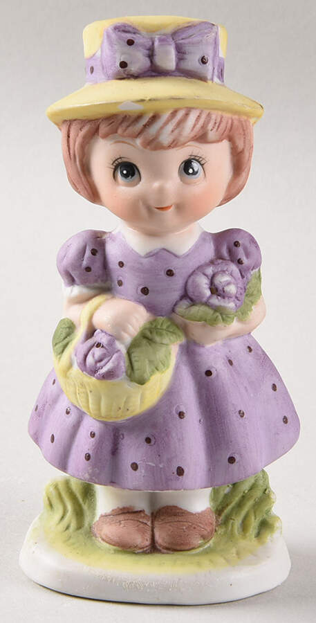 Verona Vergasi Figurines Girl In Purple Dress - No Box by Cma Inc-1