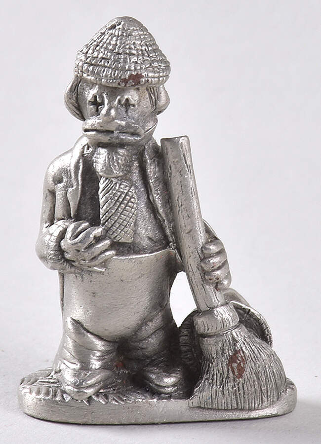 C. A. T. Design Pewter Figurines Clown-Pail & Broom - No Box by C. A. T. Designs-1