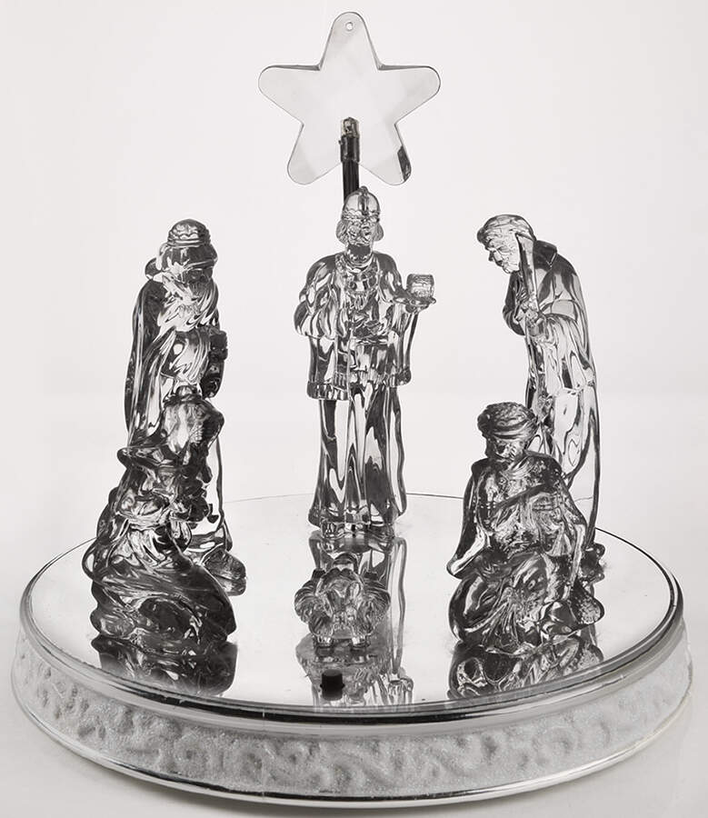 Frost Wood Giftware Lighted Nativity-Musical - With Box by Cracker Barrel-1