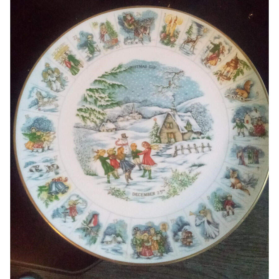 Advent Plates Kids W/Snowman - With Box by Collectibles-1